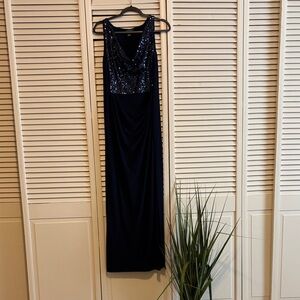 Ralph Lauren Midnight Blue Sequin Maxi Dress
